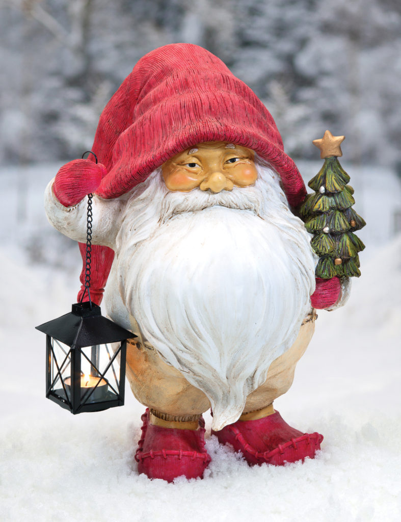 Lighting Santa's Path Whitey the Holiday Gnome Statue, Item#JQ10101