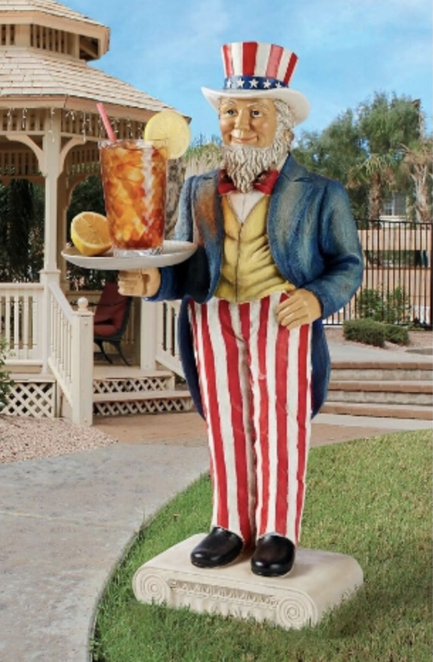 Uncle Sam Yankee Doodle Dandy Butler Pedestal Sculptural Table
Item#EU9341