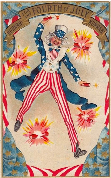 Uncle Sam with Fireworks