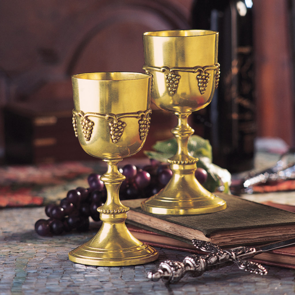 Grape Harvest Solid Brass Goblets (TV98747)